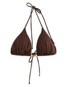 Lindex Swim Bra Triangle Elle Shiny Brun