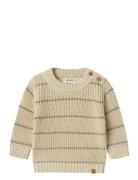 Lil'Atelier Nbmemlen Ls Knit Stripe Lil Beige