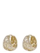 SNÖ Of Sweden Soap Pearl Oval Ring Ear G/White - Guld