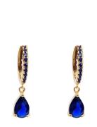 Pipol's Bazaar Sandrine Drop Ear Gold Blue Blå