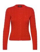 Lauren Ralph Lauren Cable-Knit Cotton Cardigan Orange