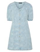 Pieces Pcfeline Ss Denim Dress Blå