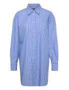 Tommy Jeans Tjw Ovs Mini Shirt Dress Ext Blå
