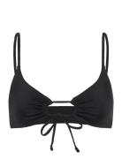 Weekday Ruched Triangle Bikini Top Svart