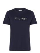 Tommy Hilfiger Lurex Script Reg C-Nk Ss Tee Svart