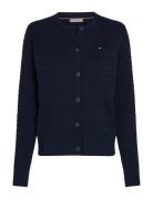 Tommy Hilfiger Co Cable Fine Gg C-Nk Cardi Ls Marinblå