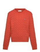 GANT Shield Cotton Cable C-Neck Orange