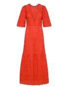 Stella Nova Heavy Lace Dress Röd
