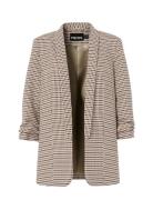 Pieces Pcbosella 3/4 Printed Blazer Noos Bc Beige