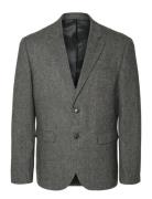 Selected Homme Slhslim-Reed Wool Blz Noos Grå