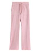 Lindex Utsvã¤Ngda Byxor I Velour Rosa