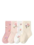 Lindex Sock 4 Pack With Pattern Multi/patterned