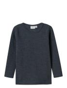 Name It Nmnwax Wool Rib Ls Top Noos Marinblå