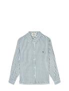 Mads Nørgaard Delicate Twill Crane Shirt Aop Blå