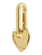 Pilgrim Charm Rough Heart Pendant Guld