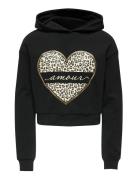 Kids Only Kogcooper Life Heart Ls Hoodie Swt Noos Svart