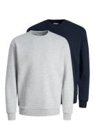 Jack & J S Jjebradley Sweat Crew 2Pk Mp Grå