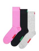 Happy Socks 3-Pack Solid Socks Multi/patterned