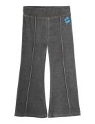 Mini Rodini Clover Emb Velour Flared Trousers Grå