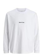 Jack & J S Jornorrebro Emb Tee Ls Crew Neck Jnr Vit