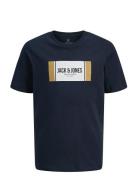 Jack & J S Jjhayato Tee Ss Crew Neck Jnr Marinblå
