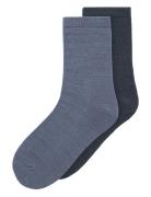 Name It Nkmwak Wo/Bl 2P Sock Blå