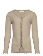 Rosemunde Kids Rkbalta Modal Ls Lace Cardigan Beige