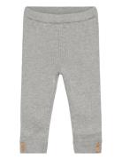 Mango Stripes Knitted Leggings Grå