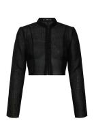 Mango Lyocell Blouse With Toggles Svart