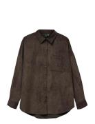 Vero Moda Vmsanne Courderoy Ls Shirt Wvn Noos Brun