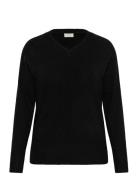 Kaffe Curve Kcniela V-Neck Pullover Svart