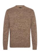 Lyle & Scott Multi Marl Crew Neck Jumper Beige