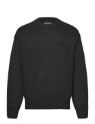 J. Lindeberg Eddy Cotton Wool Crew Neck Svart