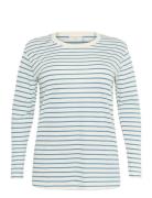 Kaffe Curve Kcwinni Ls T-Shirt Blå
