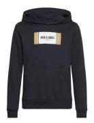 Jack & J S Jjhayato Sweat Hood Jnr Marinblå