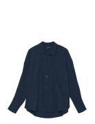 Vero Moda Vmmelaney Queeny Ls Shirt Wvn Noos Marinblå