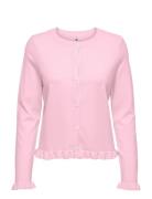ONLY Onlcinderel Ls Frill Cardigan Ex Knt Rosa