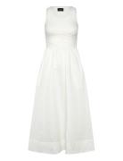 Bardot Bryony Lace Poplin Midi Dress Vit