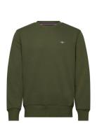 GANT Reg Shield Cneck Sweat Khaki Green