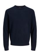 Jack & J S Jjeperfect Wool Knit Crew Neck Sn Marinblå
