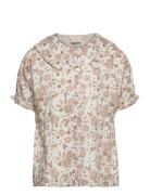 En Fant Shirt Flower Woven Rosa