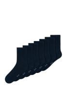 Name It Nknsock 7P Solid Noos Marinblå