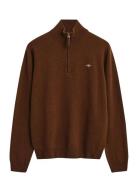 GANT Superfine Lambswool Half Zip Beige