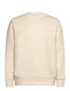 GANT Reg Tonal Shield C-Neck Sweat Kräm