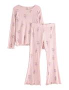 Lindex Pyjamas Pointelle Flare Rosa