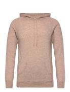 Davida Cashmere Man Front Pocket Hoodie Beige