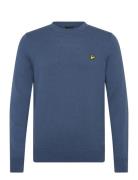 Lyle & Scott Cotton Merino Crew Neck Jumper Blå