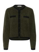 Gestuz Gzalpha Ls Contrast Cardigan Khaki Green