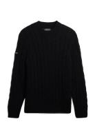 Superdry Jacob Cable Jumper Marinblå