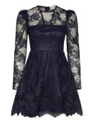 Malina Leoni Lace Mini Dress Marinblå